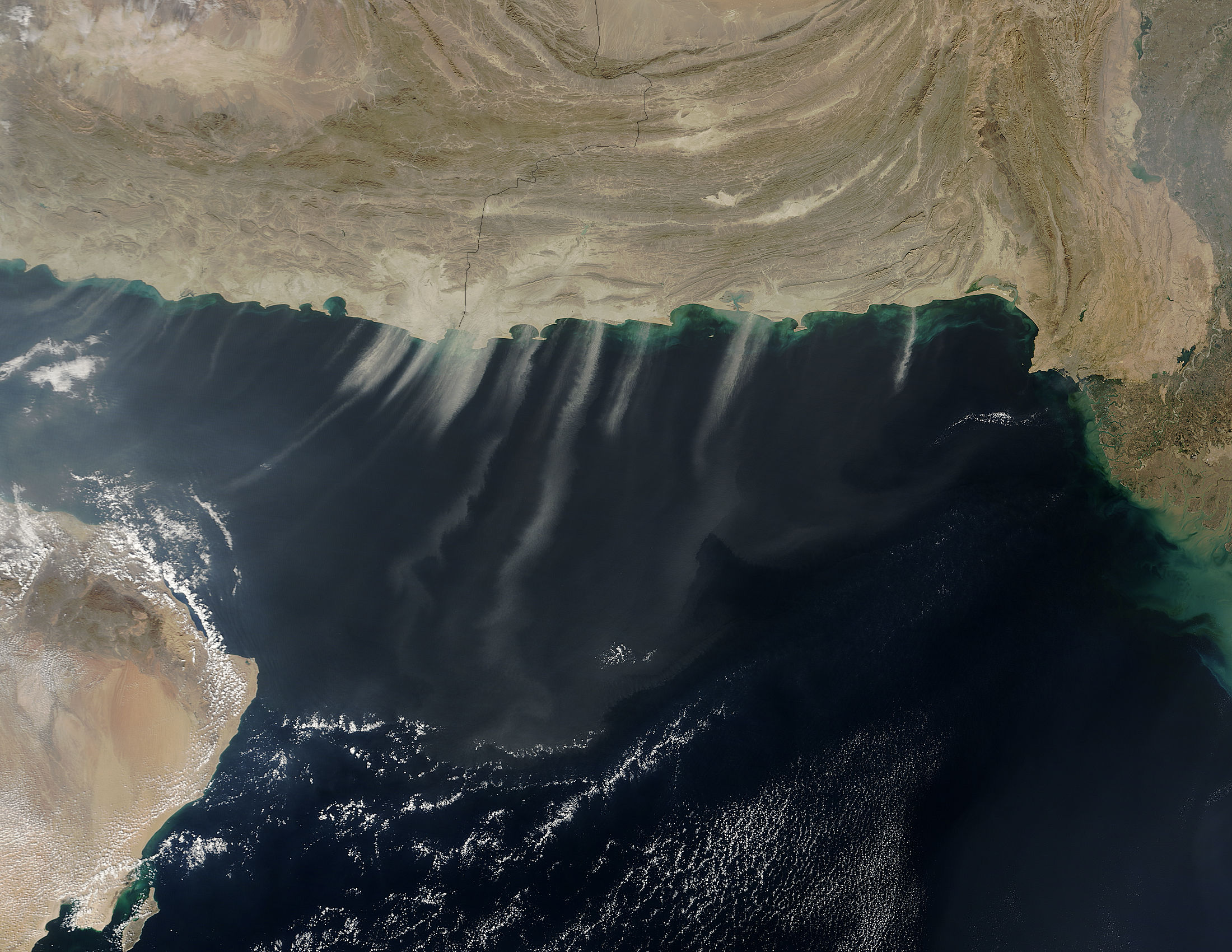 Dust storms over the Arabian Sea (afternoon overpass) - related image preview