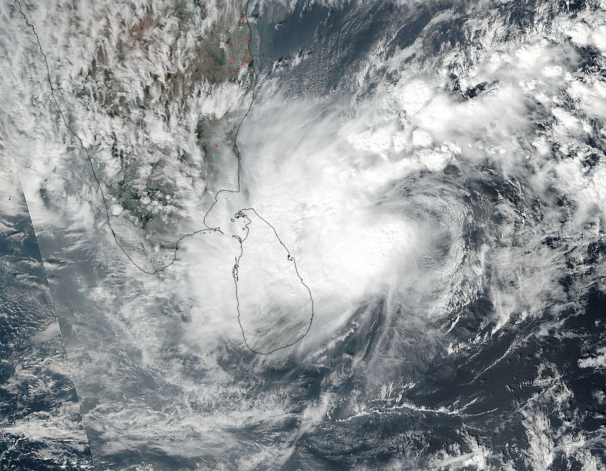 Tropical Cyclone Four (04B) over Sri Lanka - related image preview
