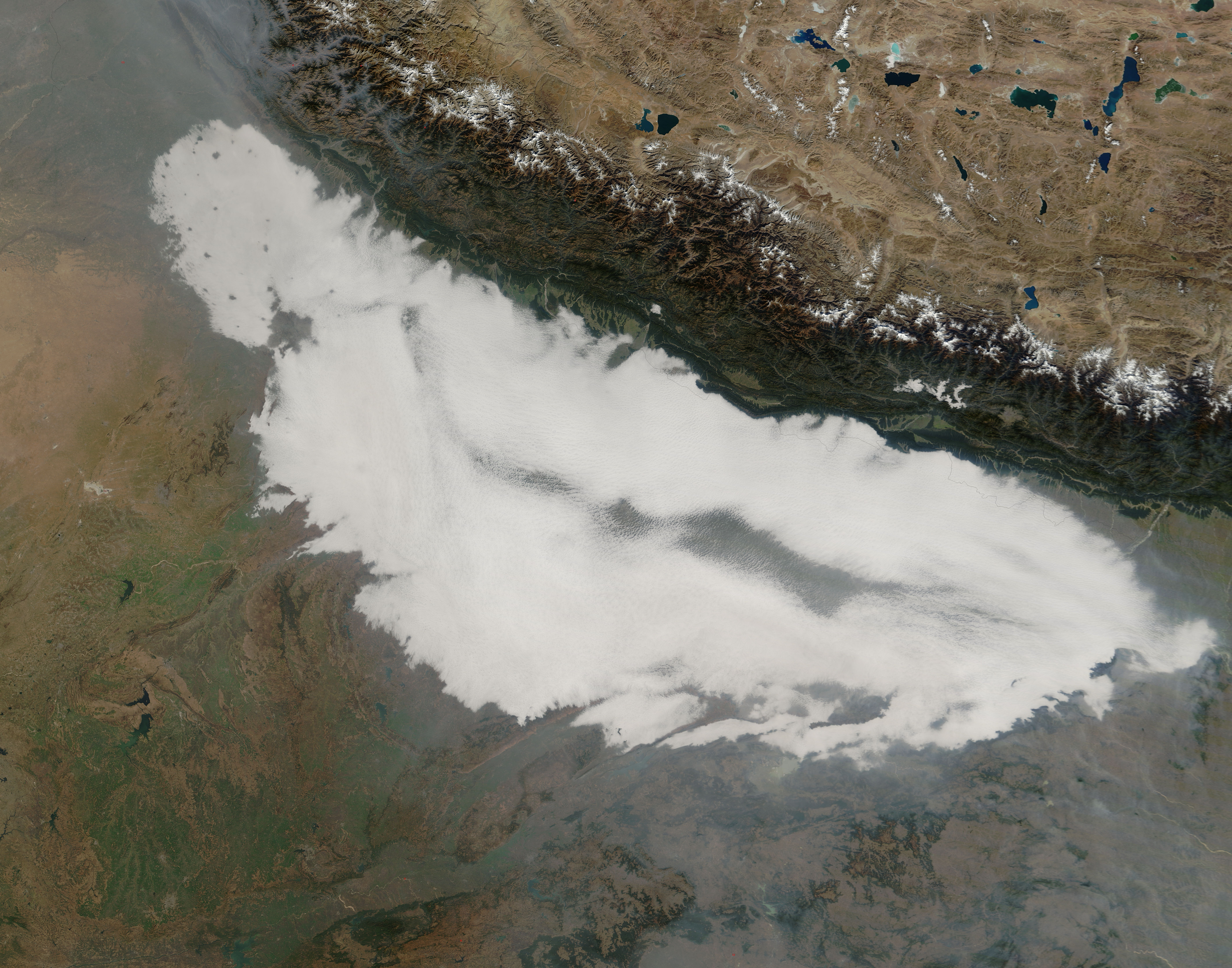 Low morning clouds over northern India - related image preview