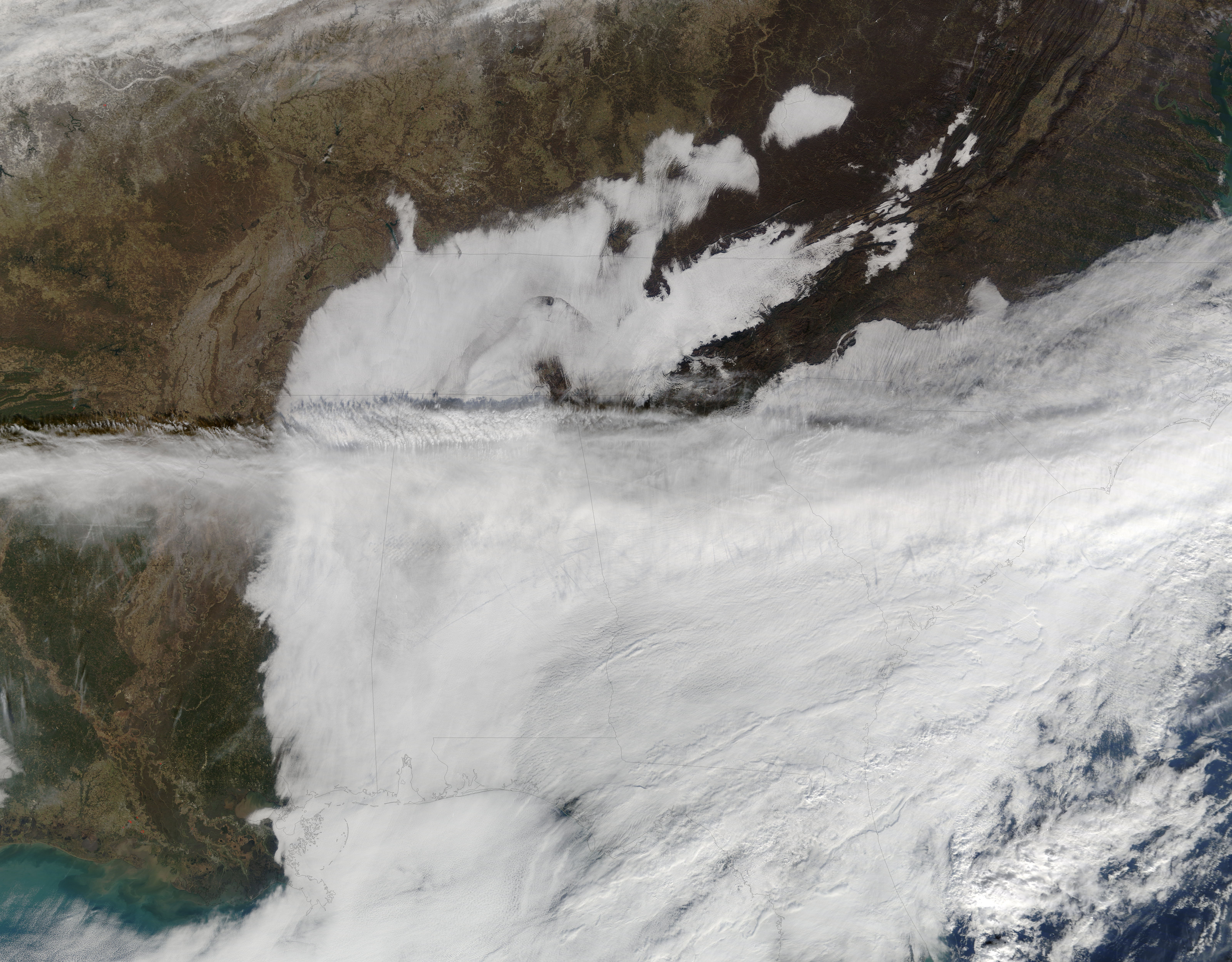 Multi-layer clouds over the southeastern United States - related image preview