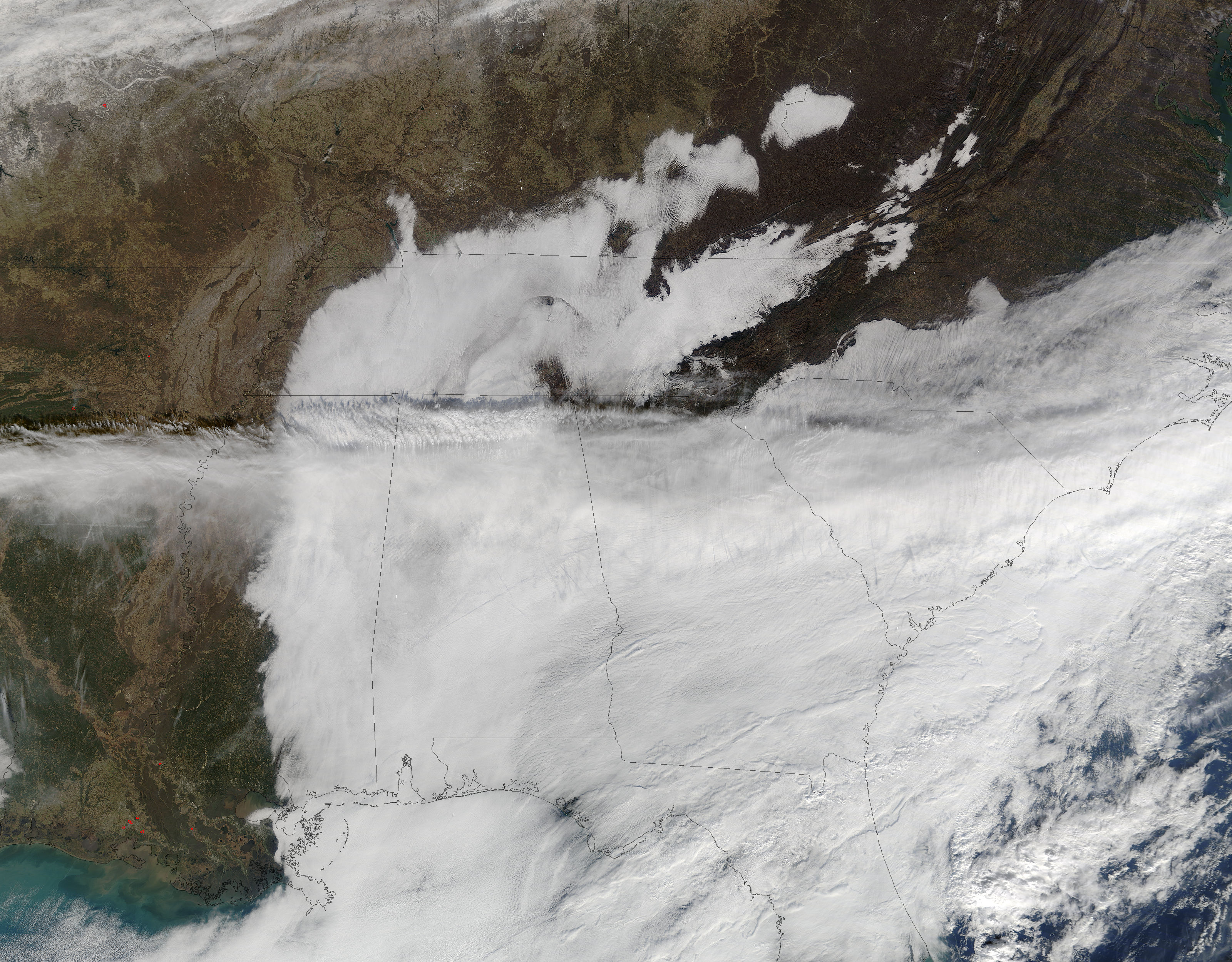 Multi-layer clouds over the southeastern United States - related image preview