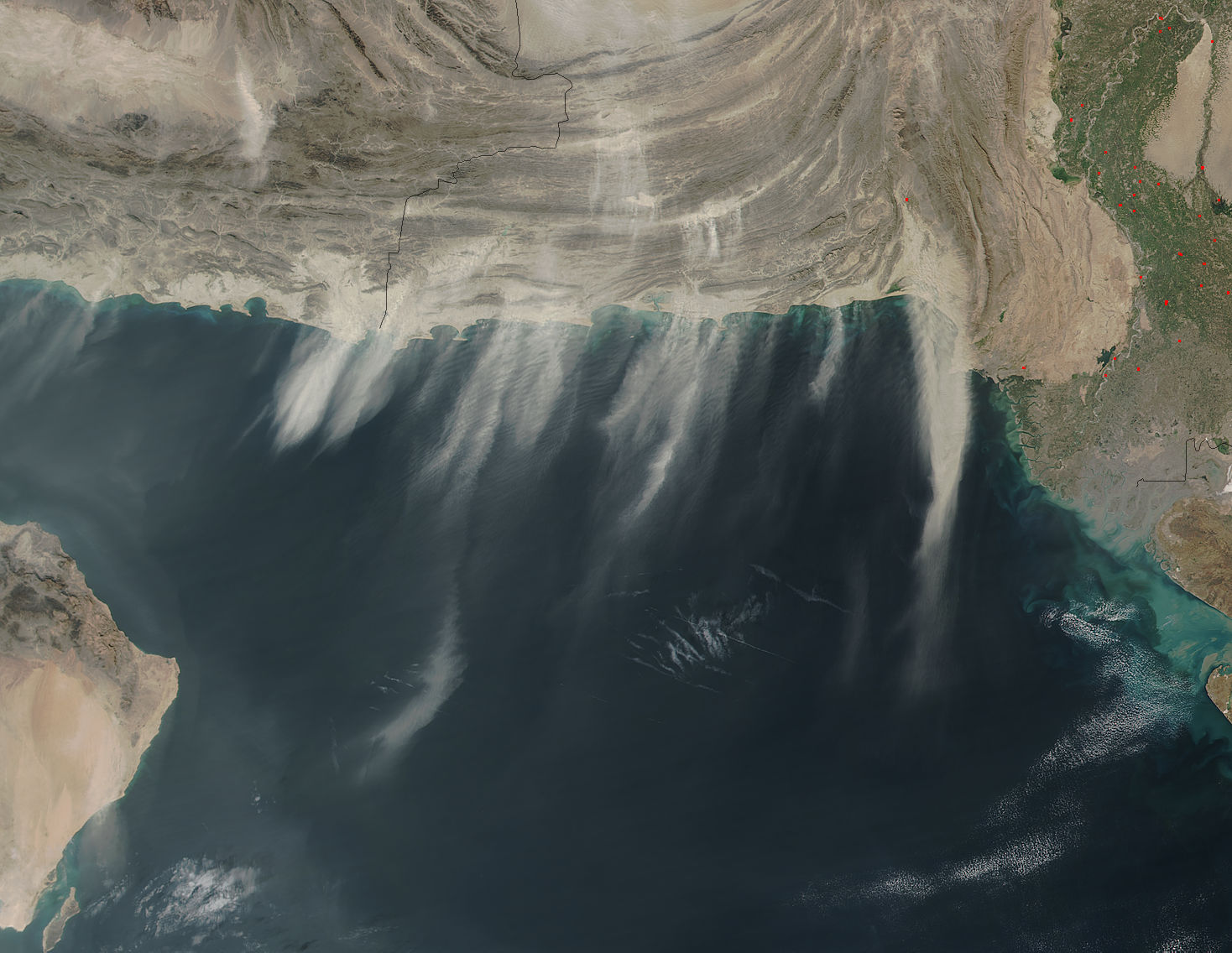 Dust storms over the Arabian Sea - related image preview