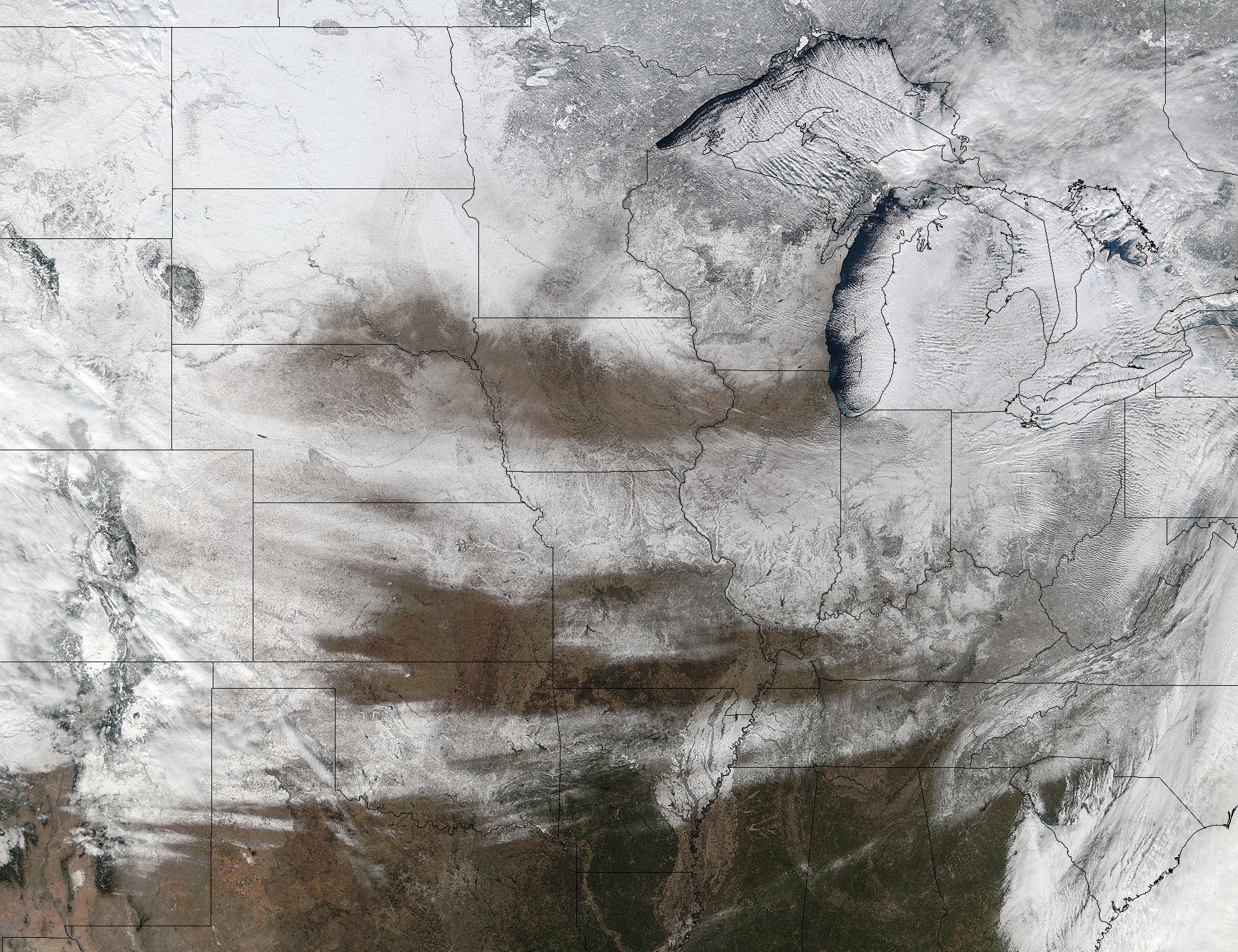 Snow across the central United States - related image preview