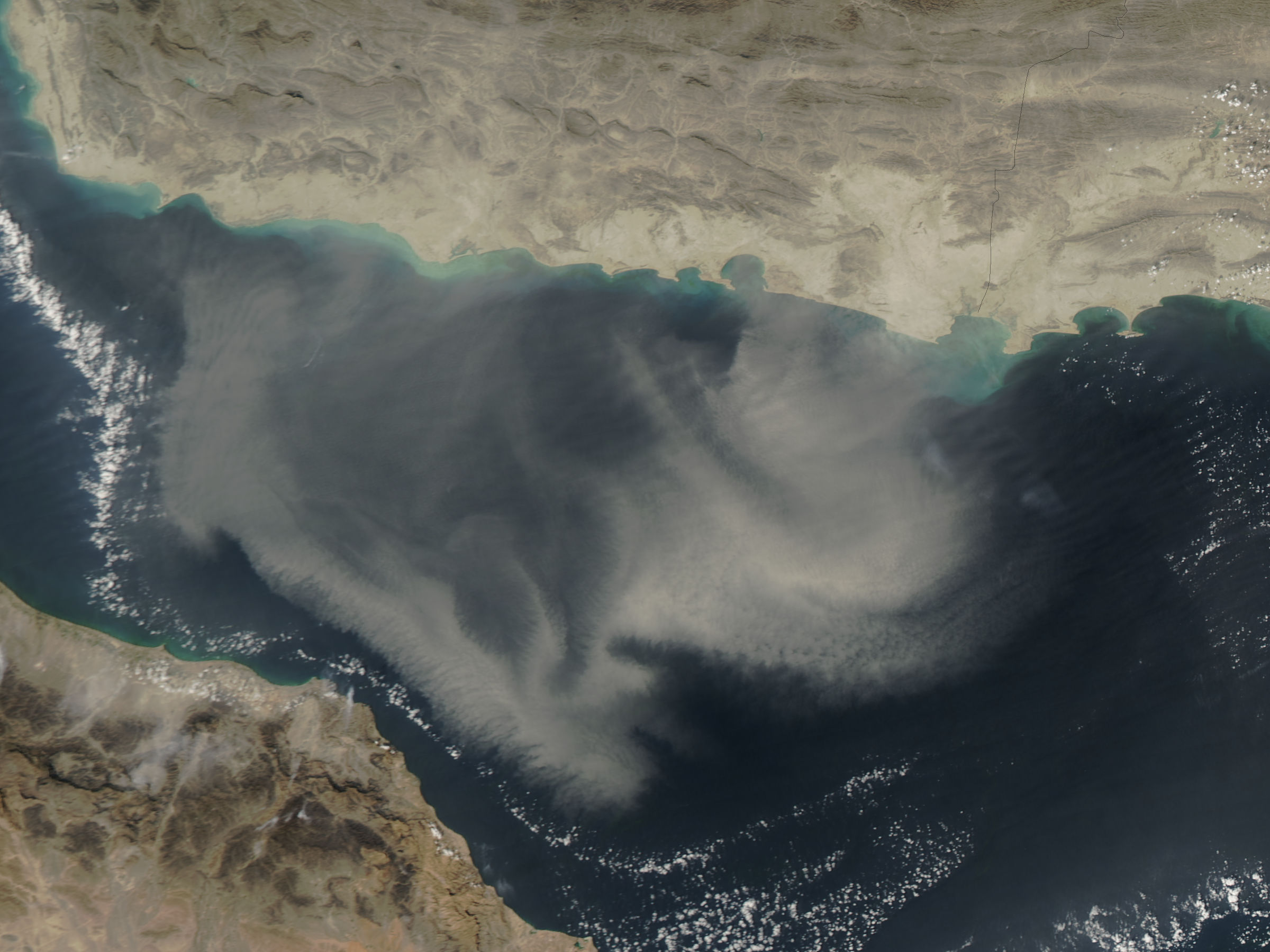 Dust storm in the Gulf of Oman - related image preview