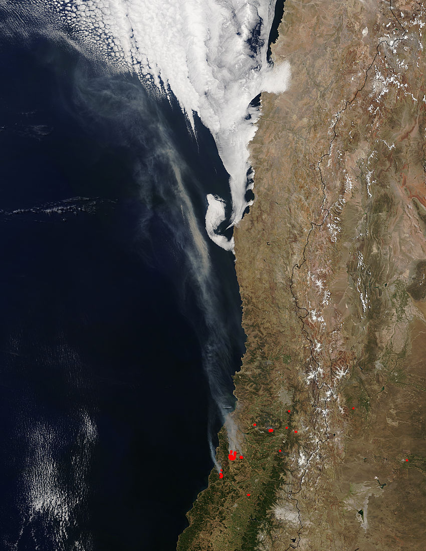 Fires in central Chile (morning overpass) - related image preview