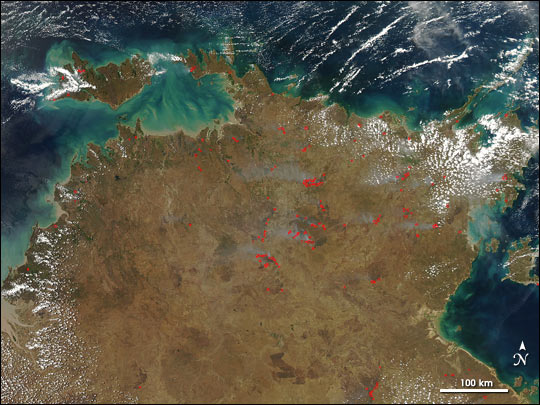 Late Dry Season Fires in Northern Territory
