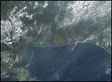 Fires and Haze Along U.S. Gulf Coast