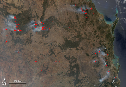 Fires in Queensland, Australia