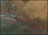 Fires in Central Africa and Eastern Sahel