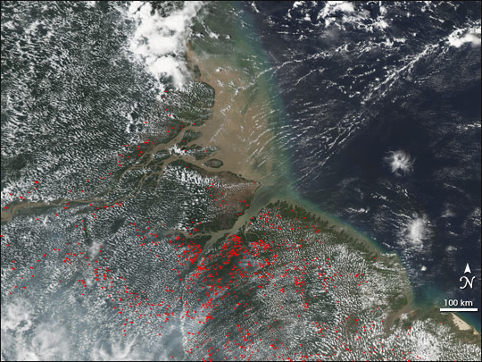Fires in Eastern Brazil