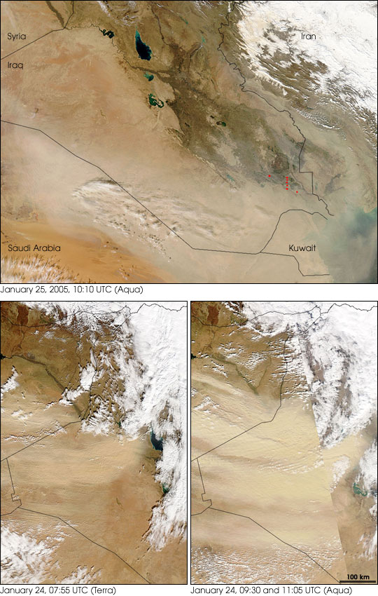 Shamal Winds Drive Middle East Dust Storm