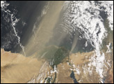 Dust storms out of Egypt