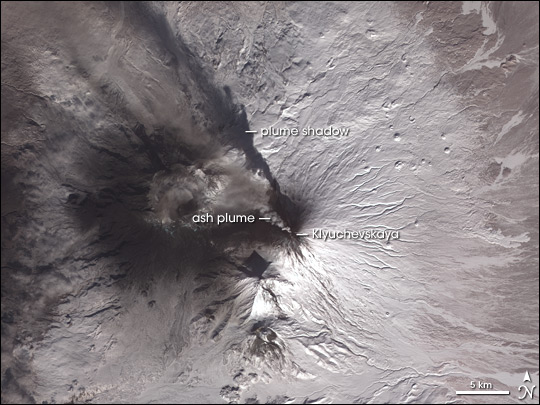 Eruption of Klyuchevskaya Volcano