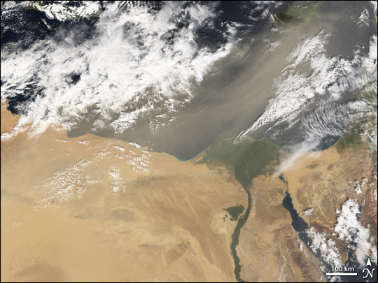 Dust Storm over Libya and Egypt