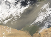Dust Storm over Libya and Egypt
