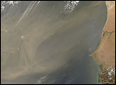 Dust Storm Off the Coast of Western Africa