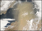 Dust Storm Off the Coast of Algeria