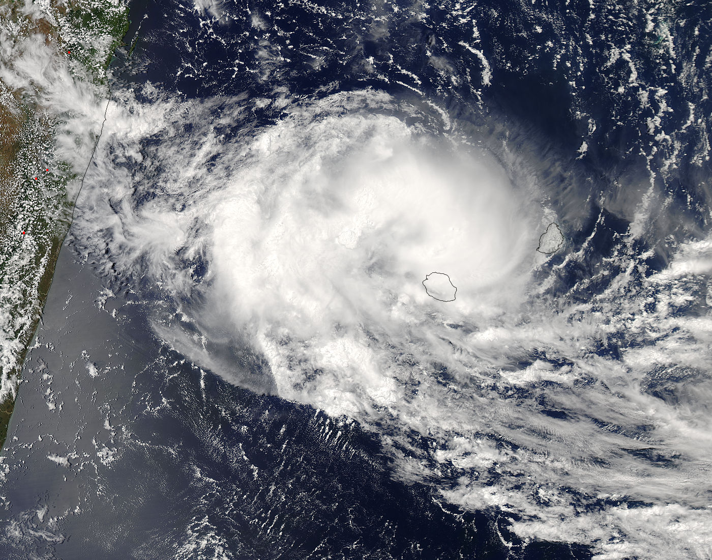 Tropical Cyclone Carlos (04S) over La Réunion and Mauritius - related image preview