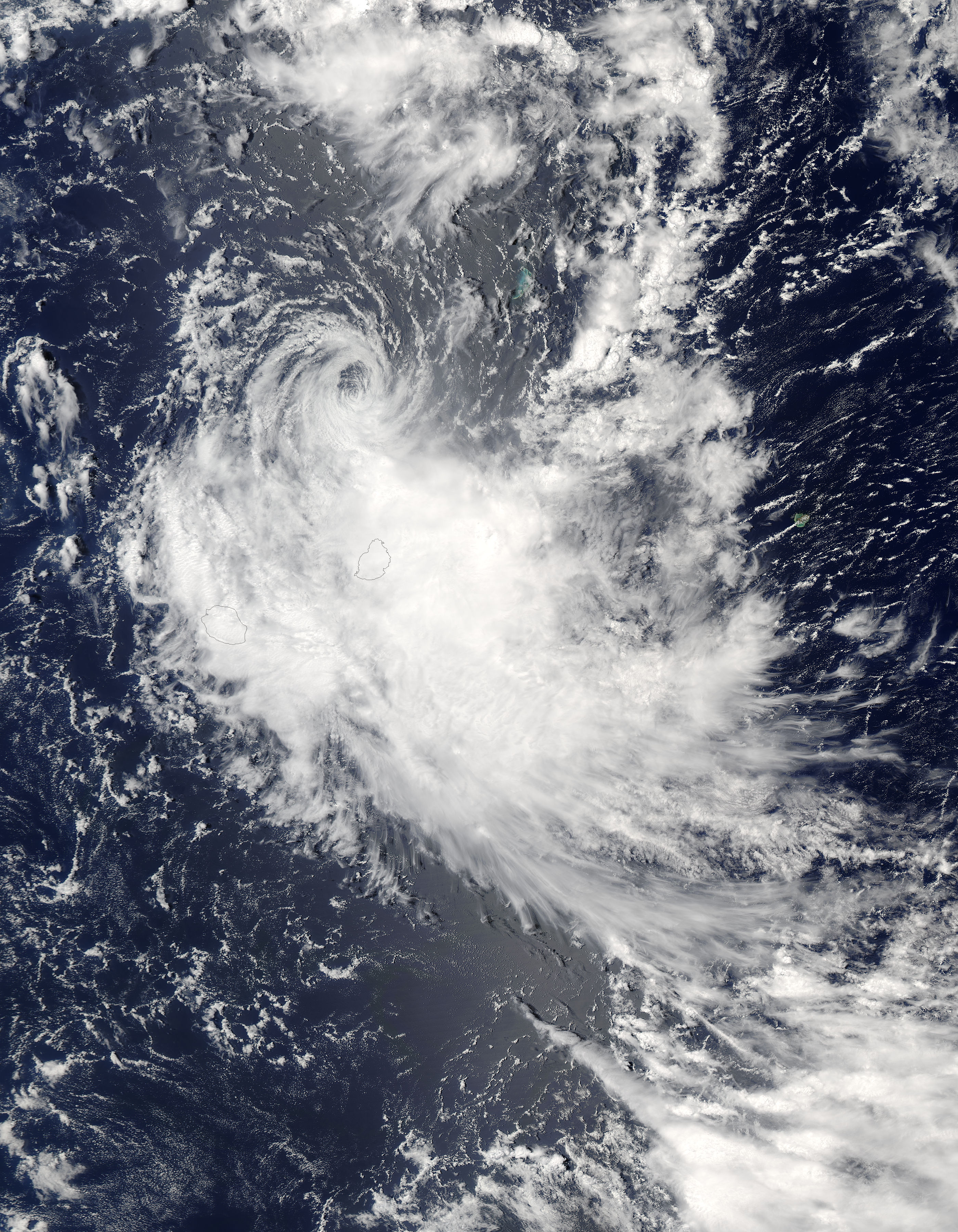 Tropical Cyclone Carlos (04S) over La Réunion and Mauritius - related image preview