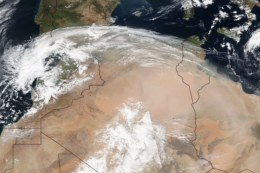 Dust storm across North Africa - related image preview