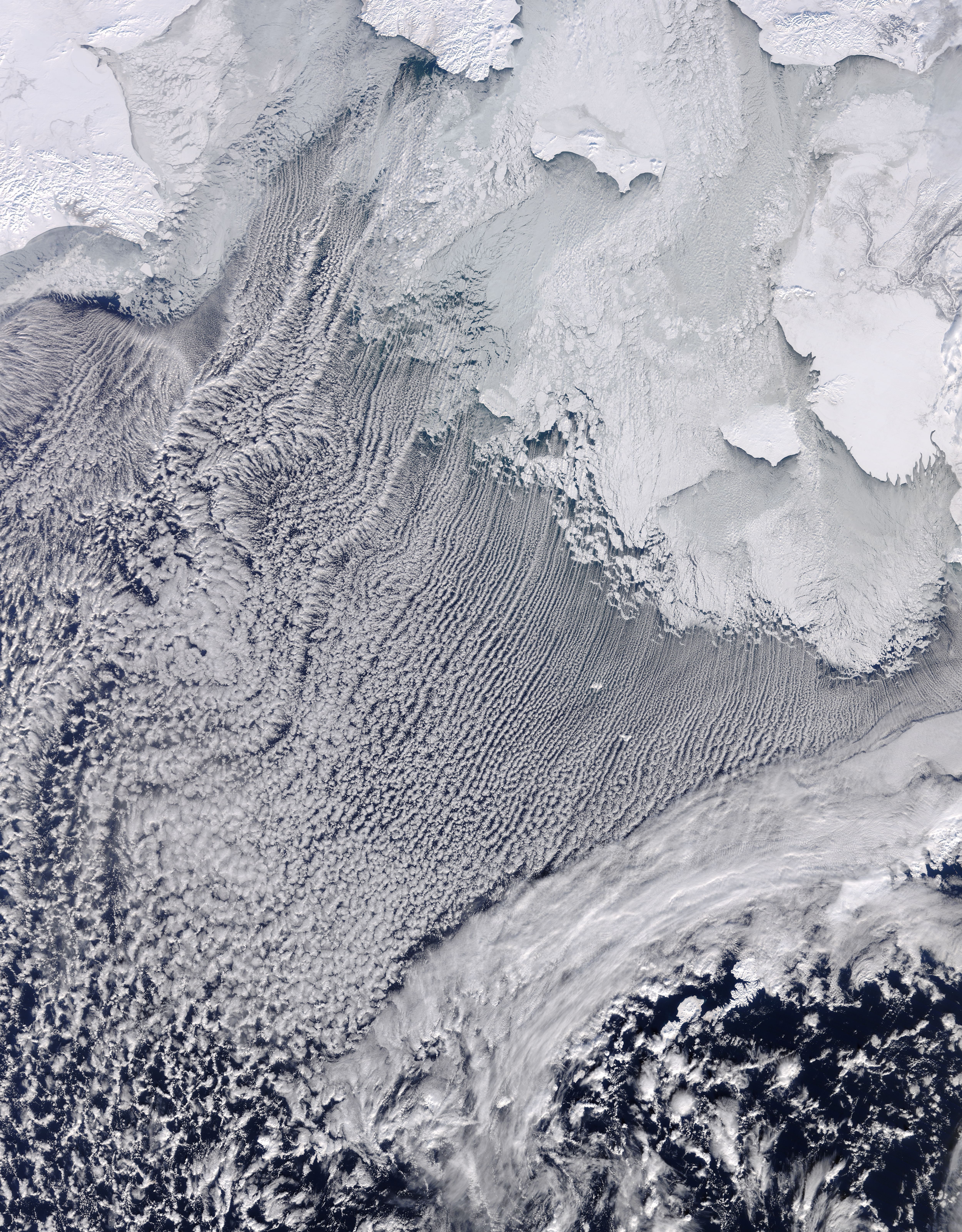 Cloud streets in the Bering Sea - related image preview