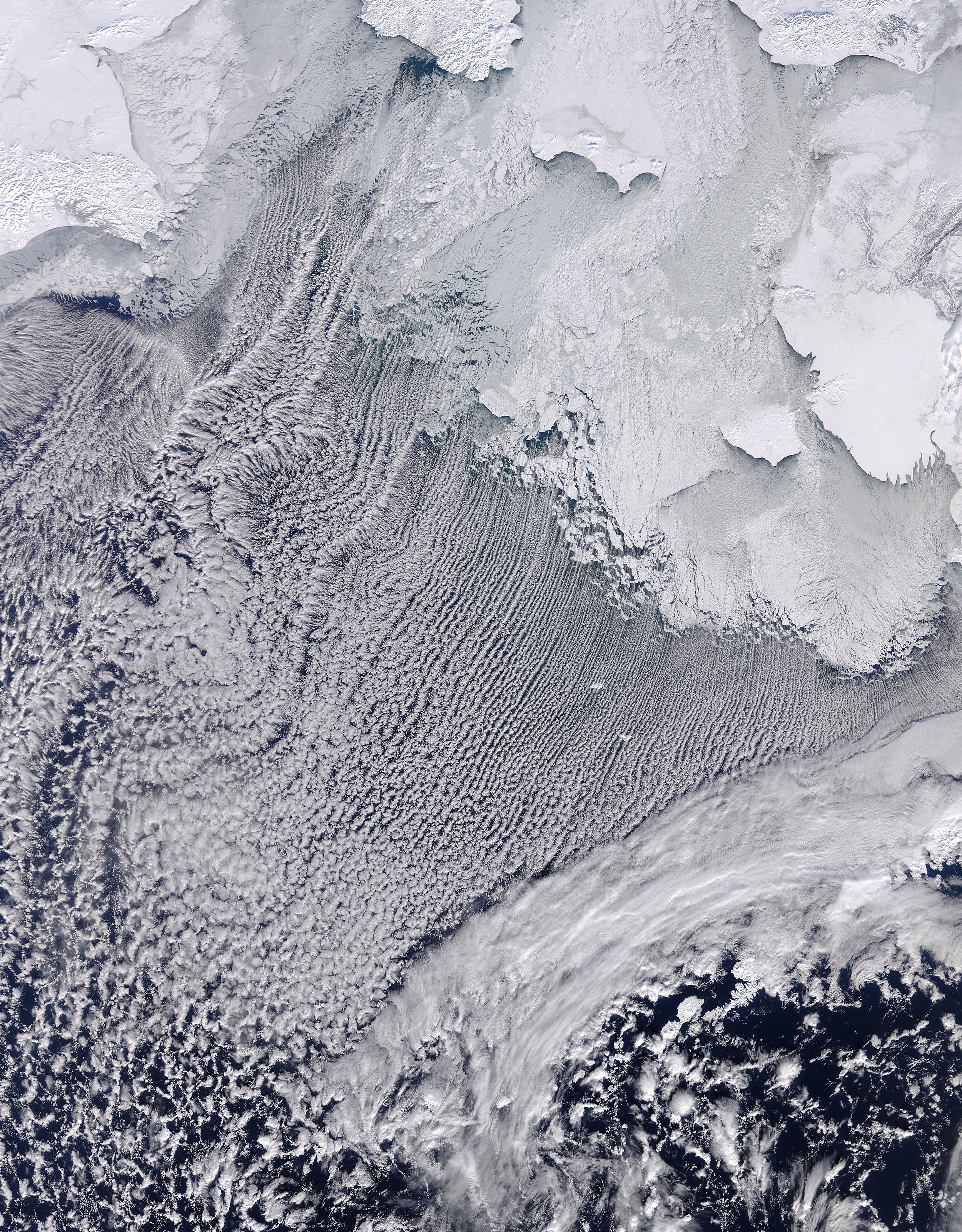 Cloud streets in the Bering Sea - related image preview