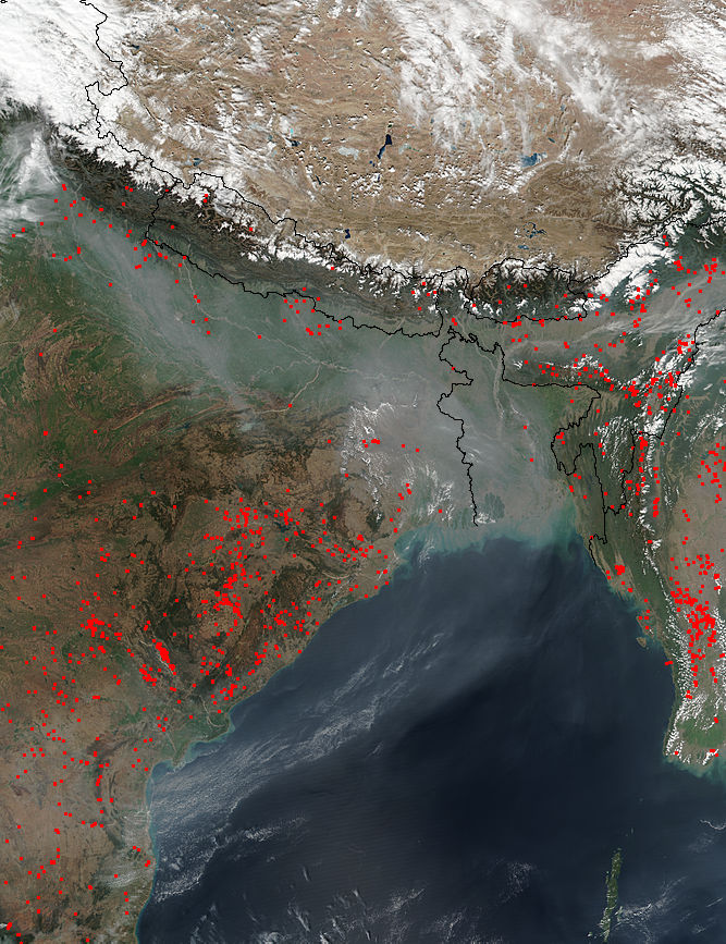 Haze over the Ganges Valley and the Bay of Bengal - related image preview