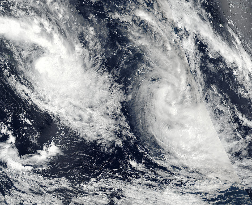 Tropical Cyclones Bart (07P) and Eight (08P) in the South Pacific Ocean - related image preview