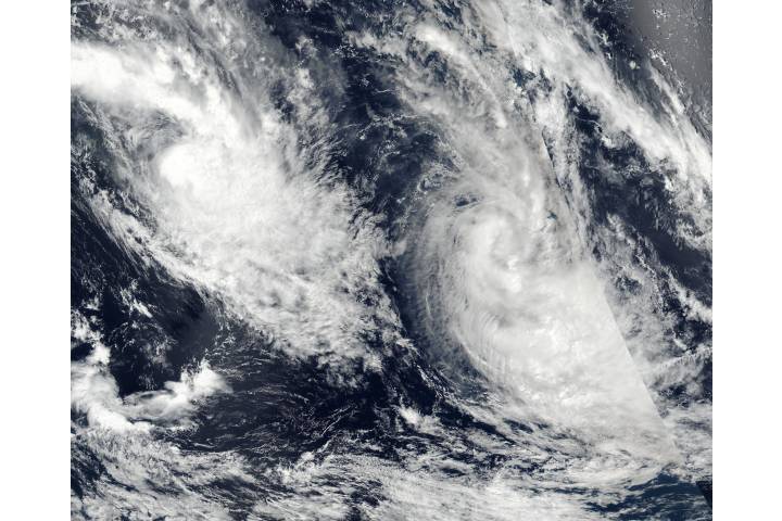 Tropical Cyclones Bart (07P) and Eight (08P) in the South Pacific Ocean - selected child image