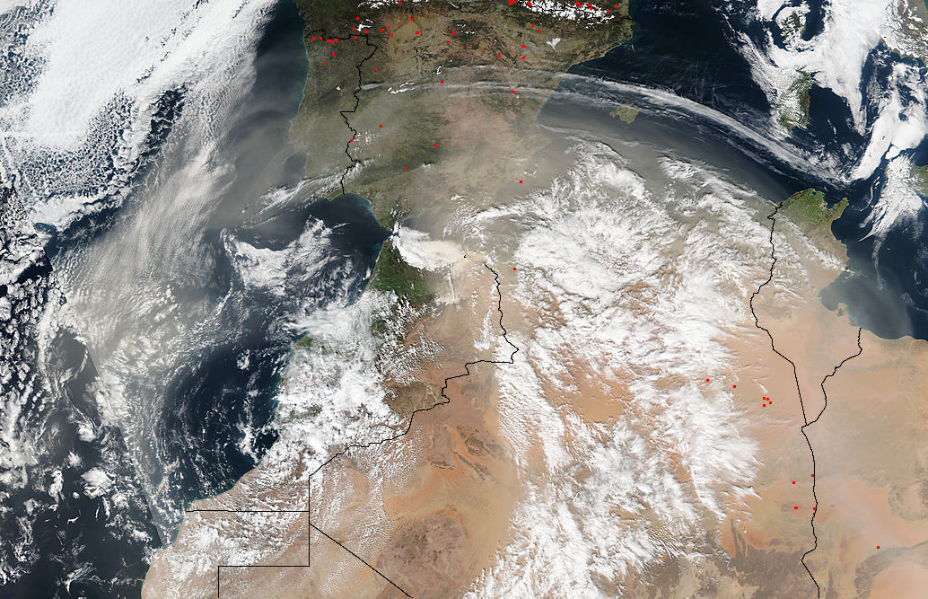 Dust storm across North Africa - related image preview