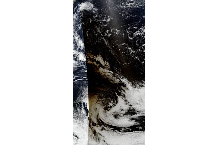 Solar eclipse over the South Atlantic Ocean (VIIRS afternoon overpass) - selected image