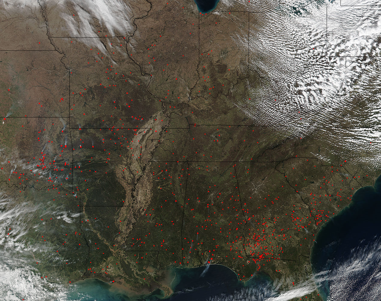 Fires across the southeastern United States - related image preview