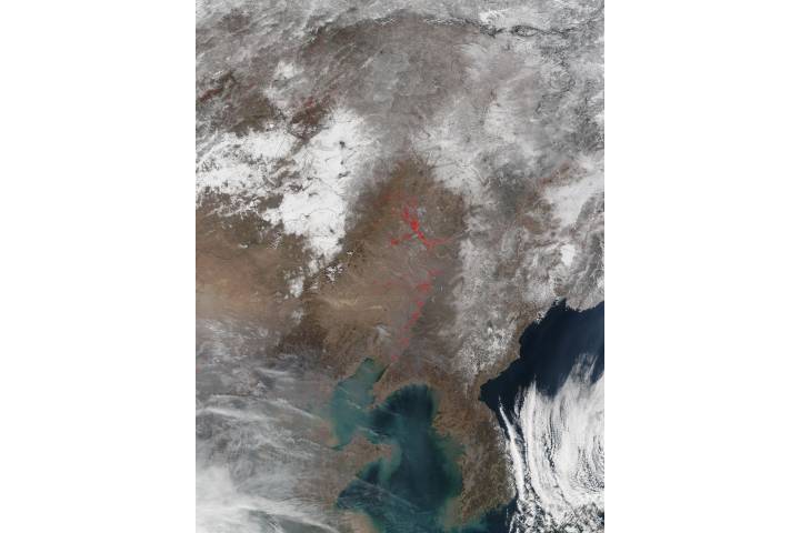 Fires in eastern Asia - selected image