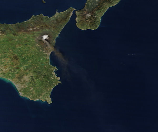 Plume from Mt. Etna in Sicily (morning overpass) - related image preview