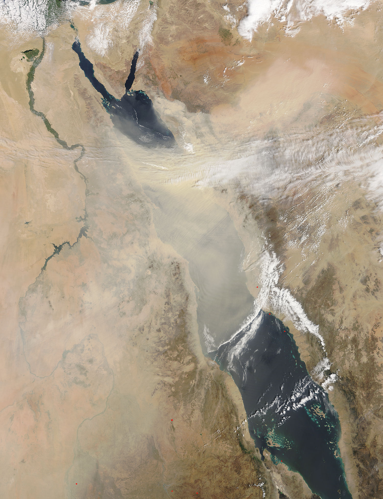 Dust storm over the Red Sea - related image preview