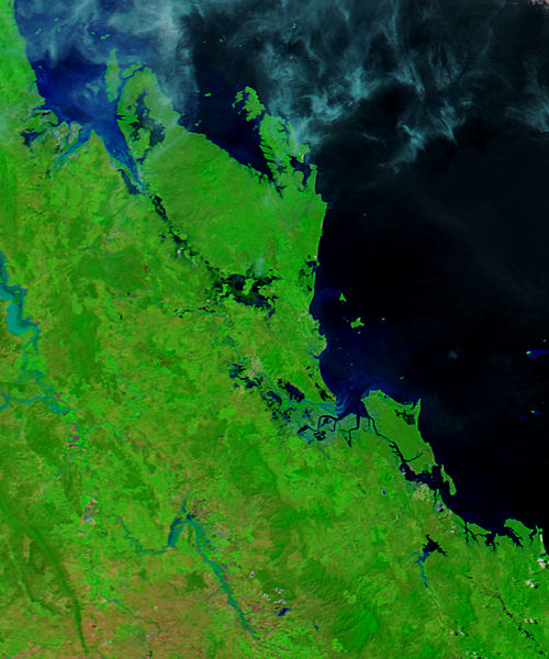 Flooding in Queensland, Australia (false color) - related image preview