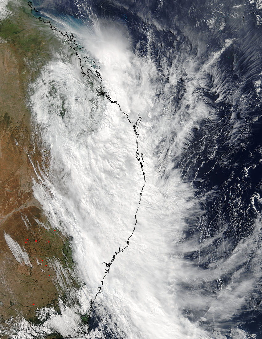 Remnants of Tropical Cyclone Debbie (13P) over eastern Australia - related image preview