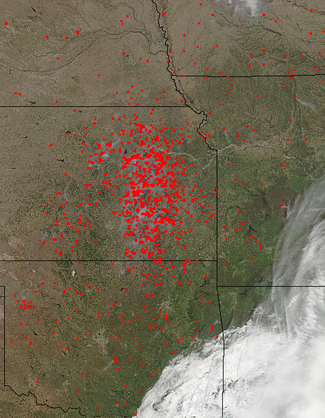 Fires in central United States - related image preview