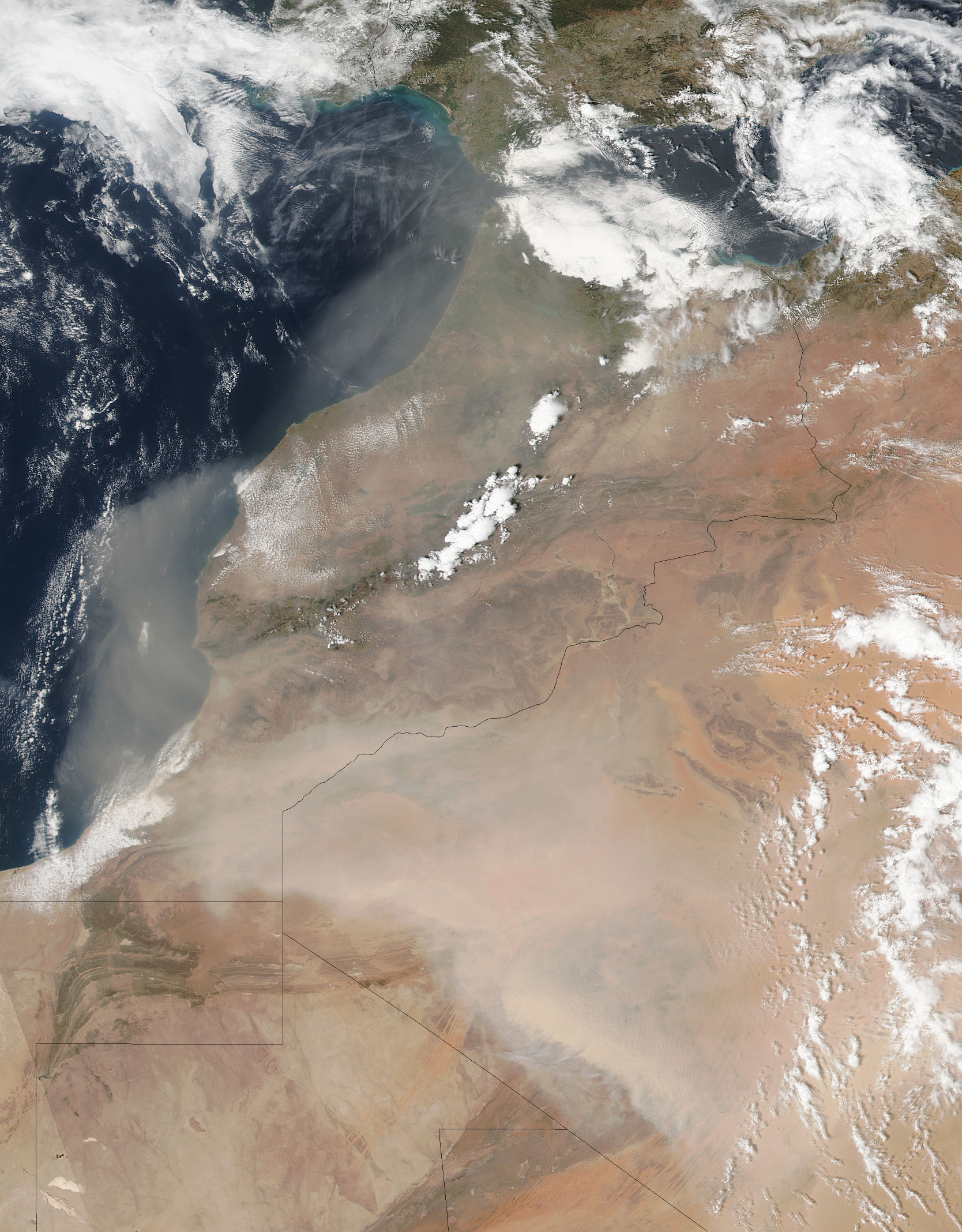 Dust storm over northwest Africa - related image preview