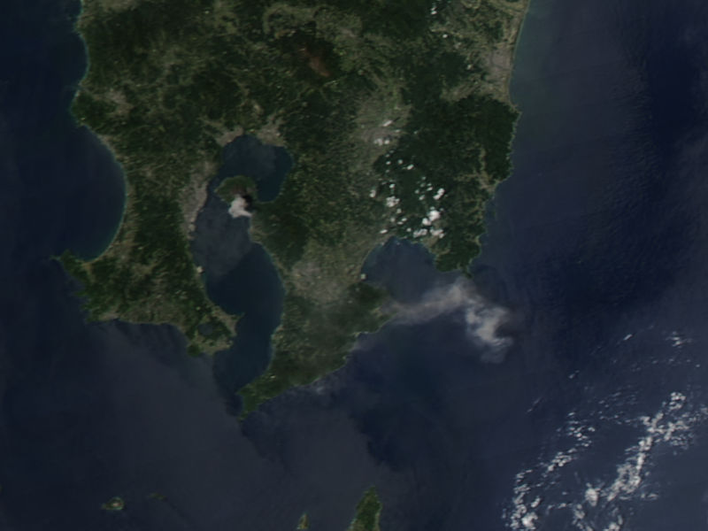 Plume from Sakura-jima, southern Japan (afternoon overpass) - related image preview