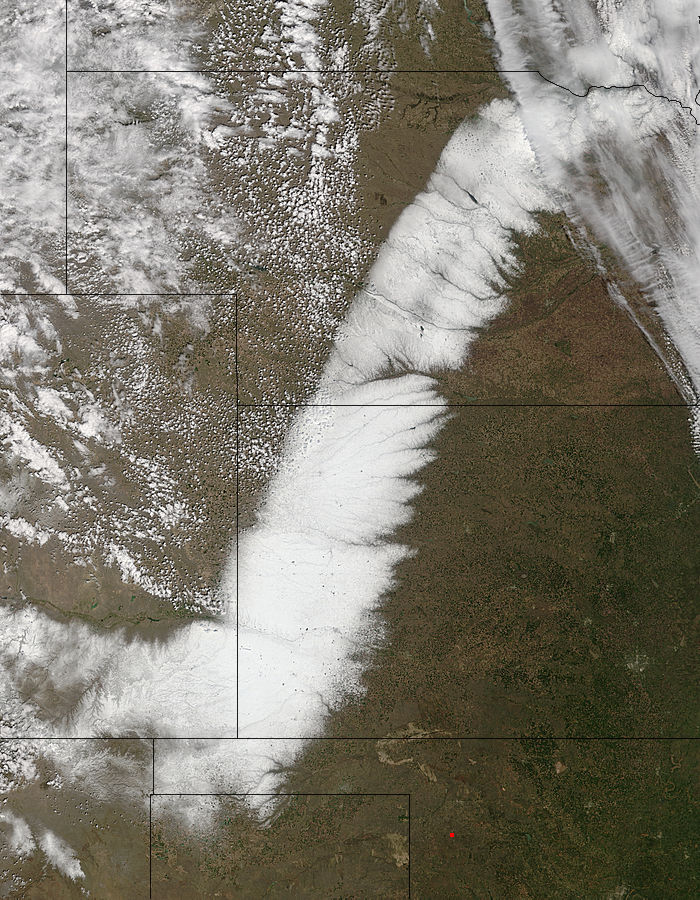 Spring snow across the southern Great Plains (morning overpass) - related image preview