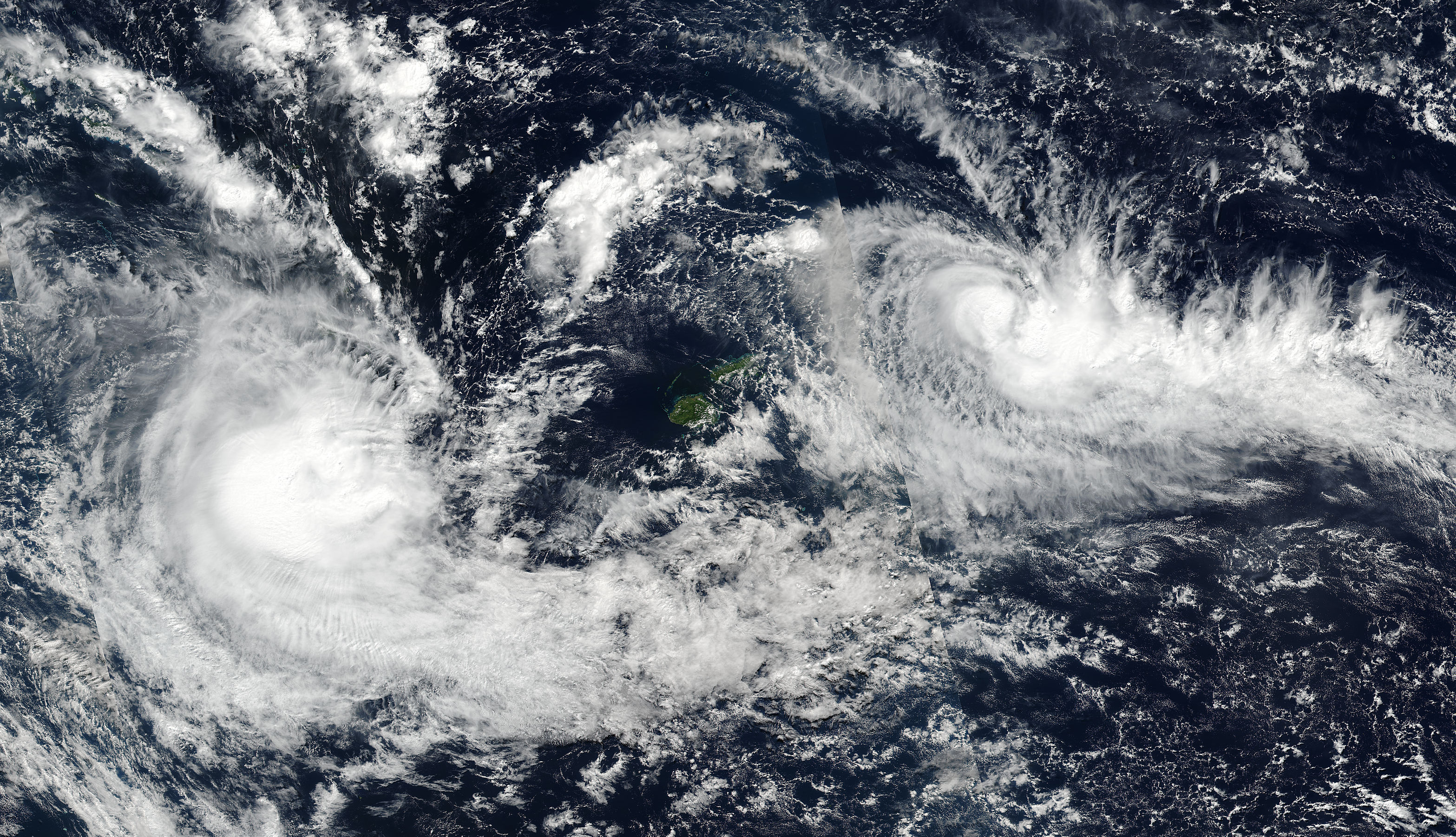 Tropical Cyclones Donna (18P) and Nineteen (19P) in the South Pacific - related image preview