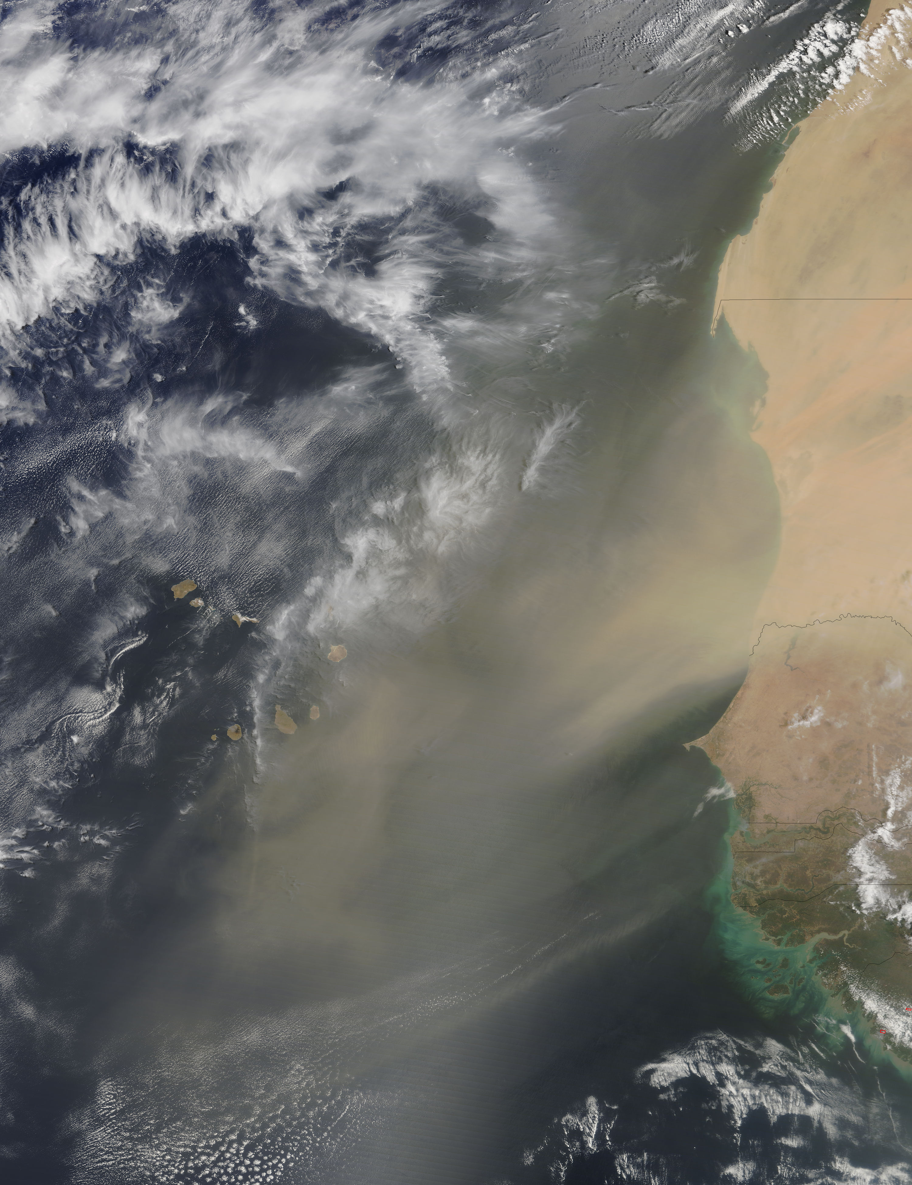 Dust storm off West Africa