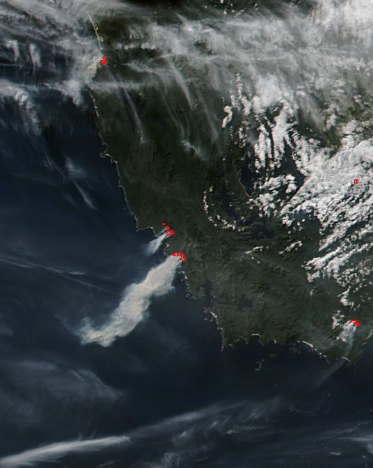 Fires in southwestern Tasmania - related image preview
