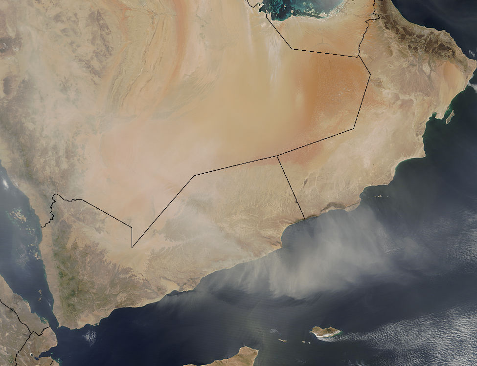 Dust storms over the Arabian Peninsula - related image preview