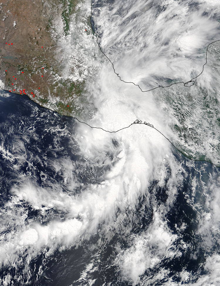 Tropical Storm Beatriz (02E) over Central America - related image preview