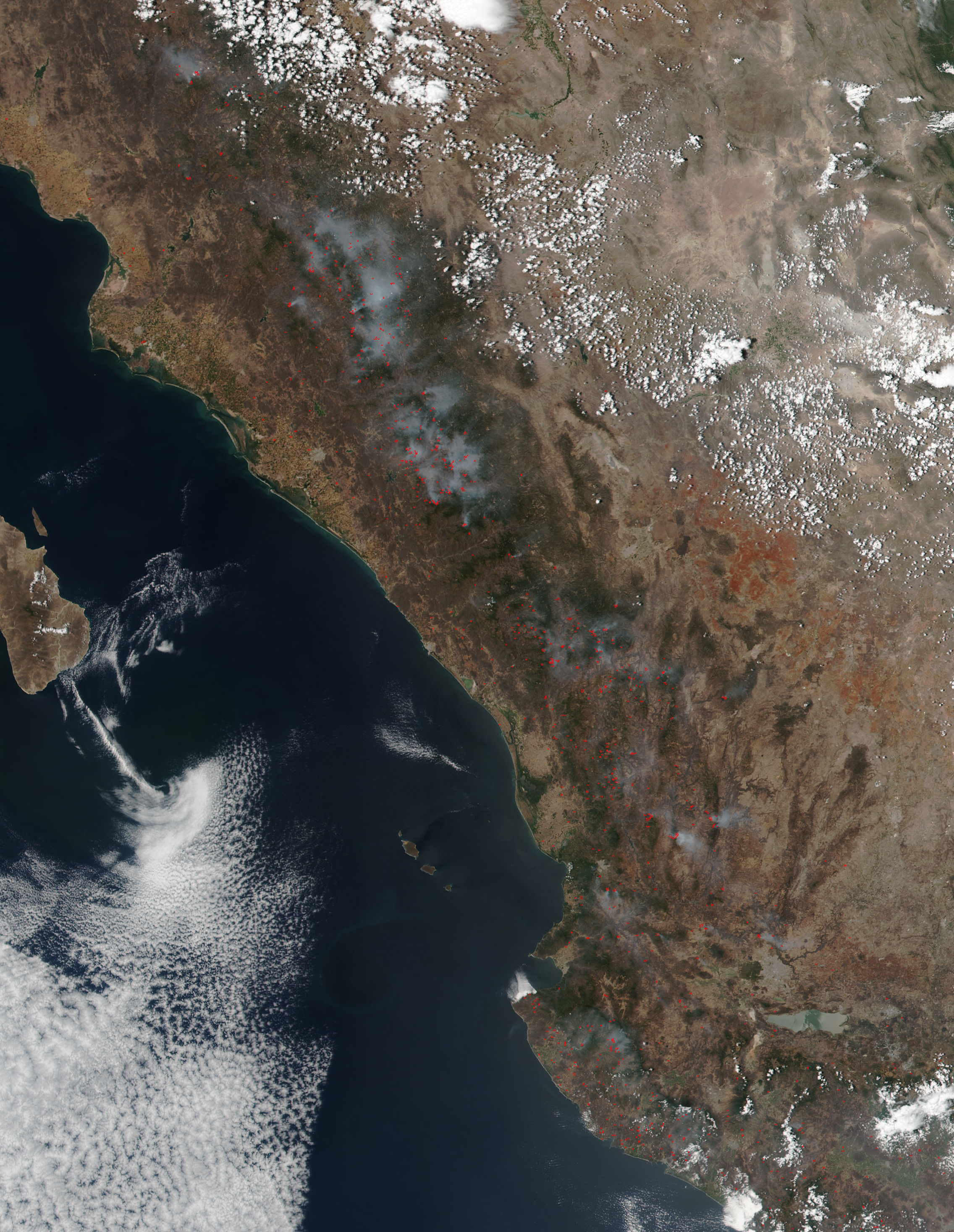 Fires along the west coast of Mexico - related image preview