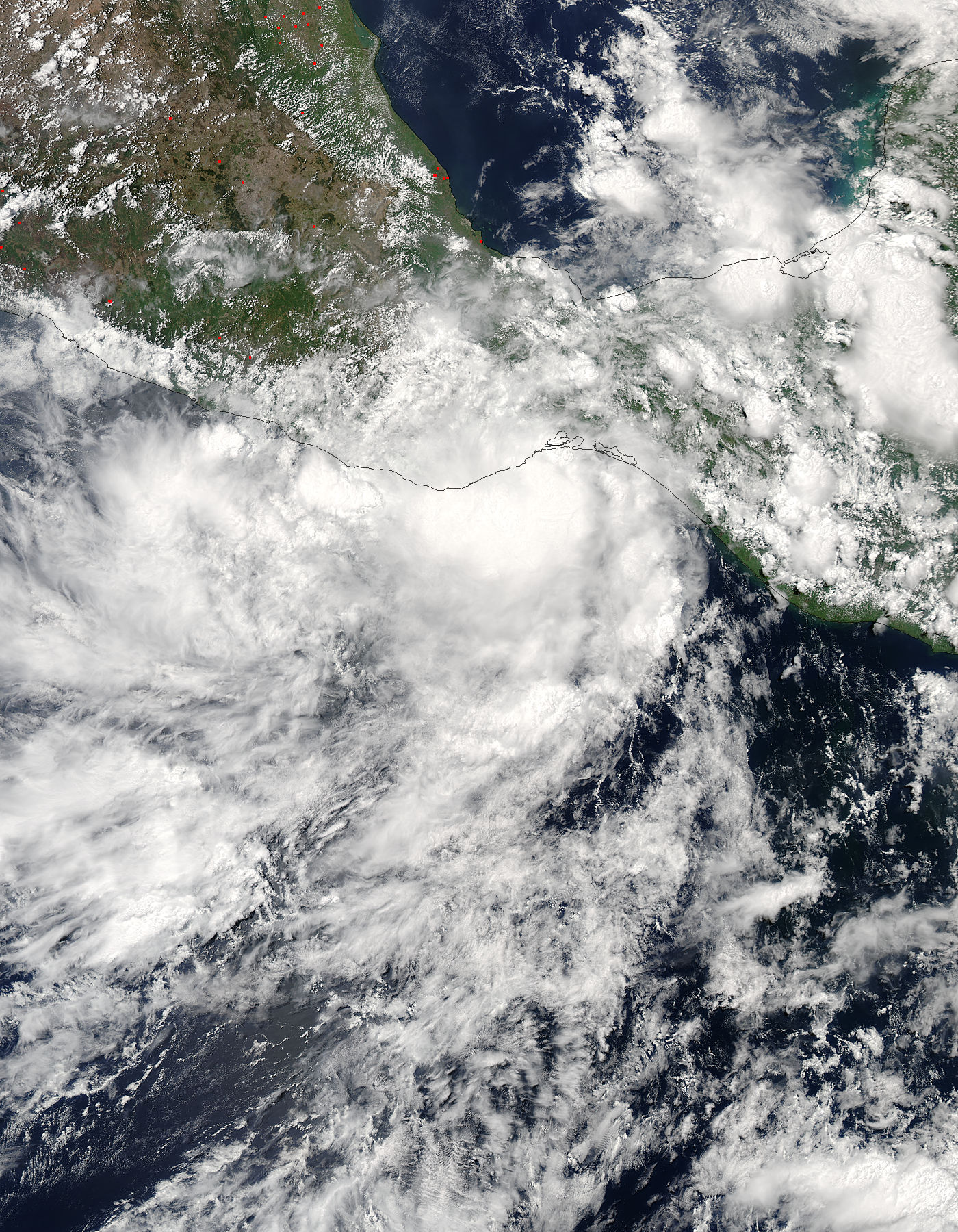 Tropical Storm Calvin (03E) over Mexico - related image preview