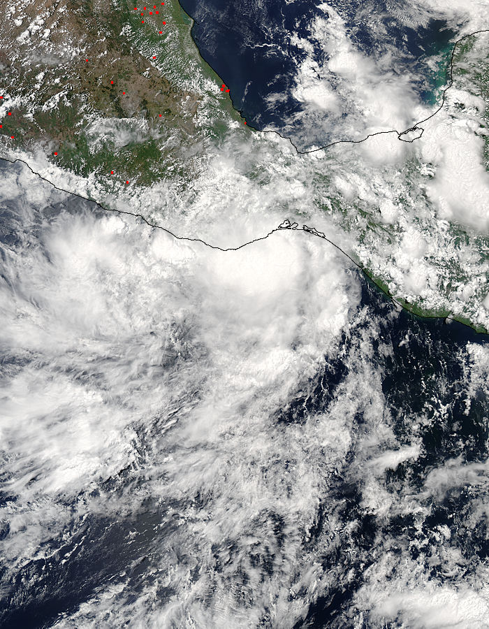 Tropical Storm Calvin (03E) over Mexico - related image preview
