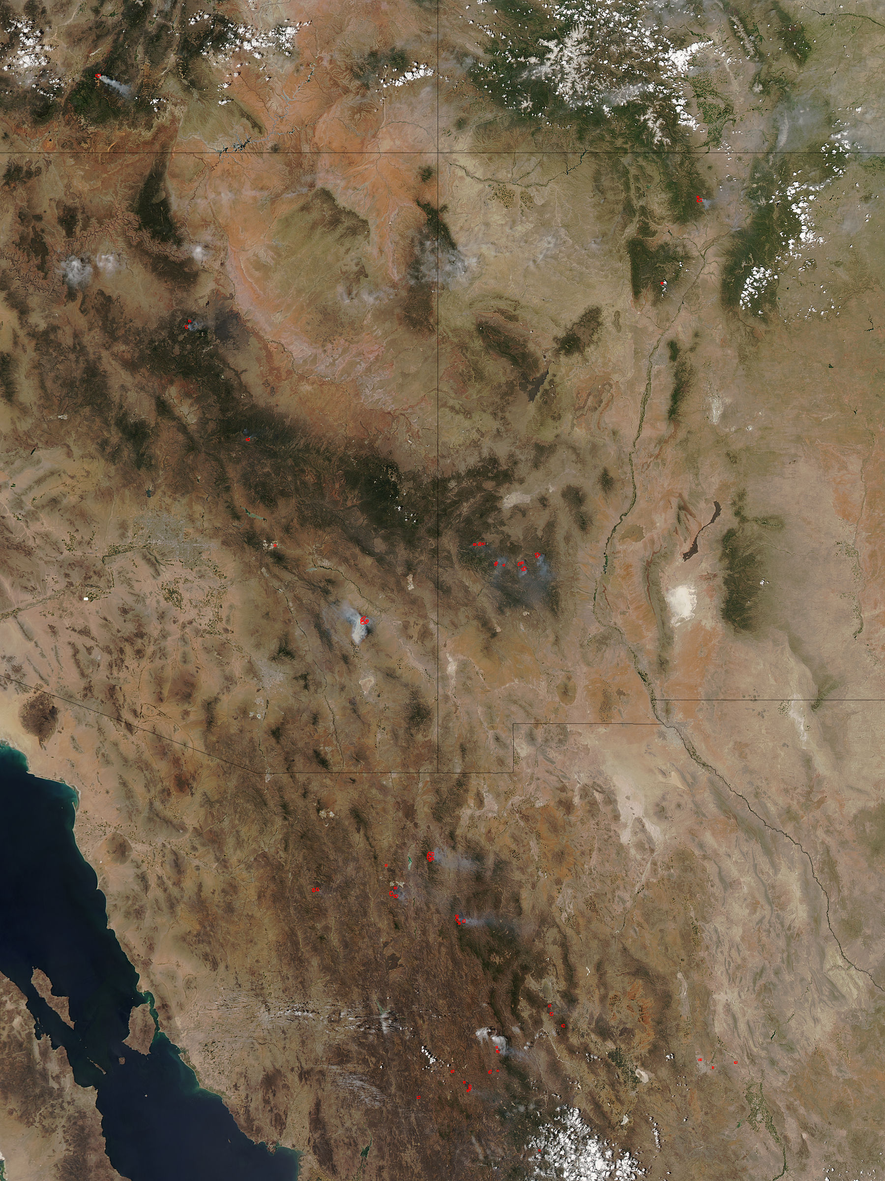 Fires in southwestern United States and northwestern Mexico - related image preview